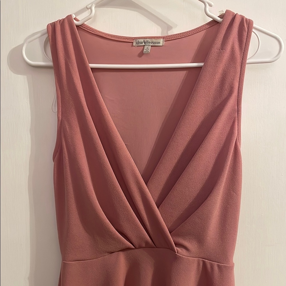 Charlotte Russe Pink Pleated Dress
